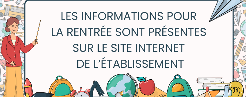 Les informations pour la rentrée 2025-2026