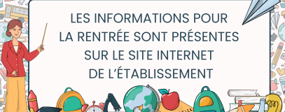 Les informations pour la rentrée 2025-2026